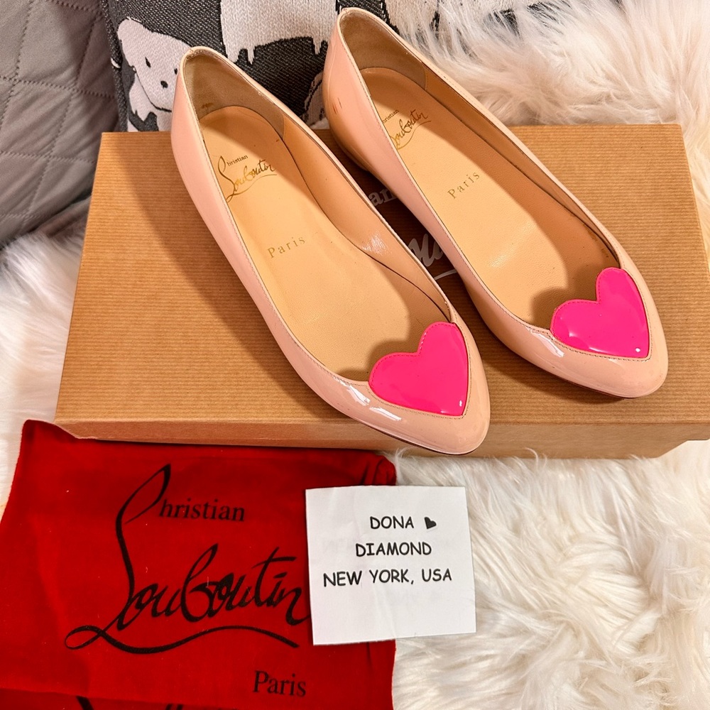 Christian Louboutin Heart Flat 💯 Authentic